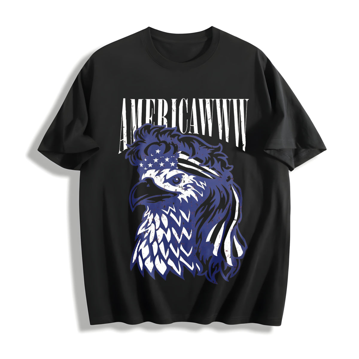 Funny Americawww Sarcastic Fourth Of July Bald Eagle For Funny Cotton T-Shirt - Black