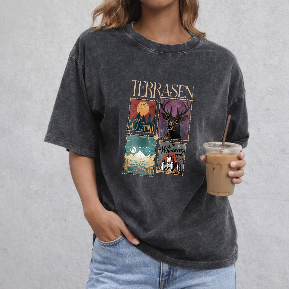 Acotar Terrasen To Whatever End Shirt, Throne Of Glass Comfort Colors Shirt, Aelin Galathynius Sweatshirt, Sjm Universe Merch, Bookish Gift