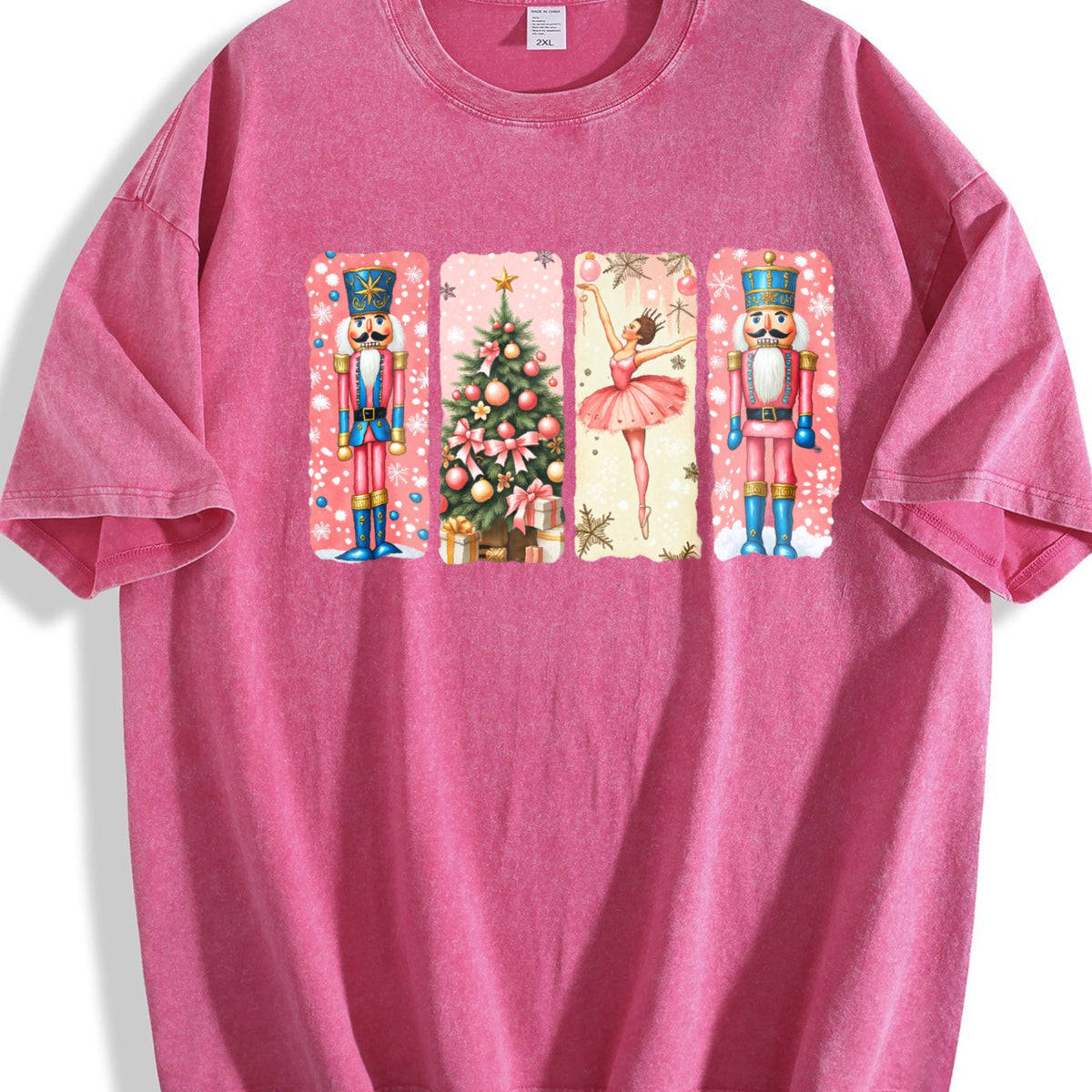 Nutcracker Christmas Vintage Washed T-Shirt - product view