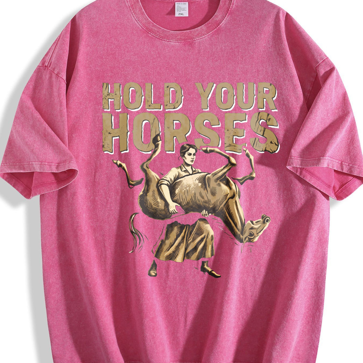 Hold Your Horses Cowboy Frog Vintage Washed T-Shirt - product view