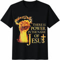 There Is Power in the Name of Jesus Cotton T-Shirt - Black