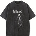 Unisex Deftones Retro Heavy Metal Graphic Vintage Washed T-Shirt  – Rock Band Style Short Sleeve Tee