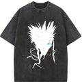 Gojo Satoru Limitless BLue Eyes The Honored One Jujutsu Kaisen JJK graphic Tees Double Printed Washed Tshirt Streetwear graphic tee Distressed Festive