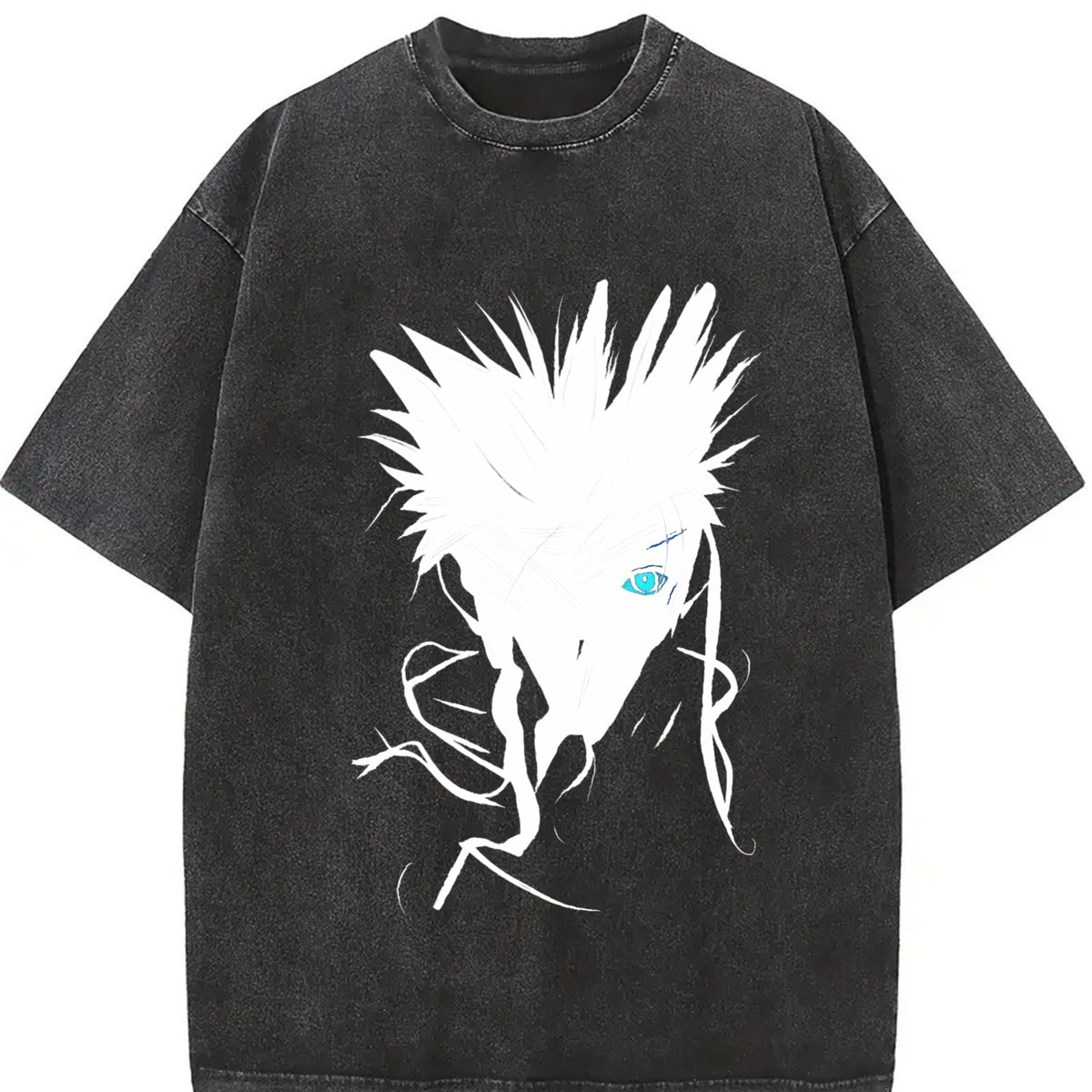 Gojo Satoru Limitless BLue Eyes The Honored One Jujutsu Kaisen JJK graphic Tees Double Printed Washed Tshirt Streetwear graphic tee Distressed Festive
