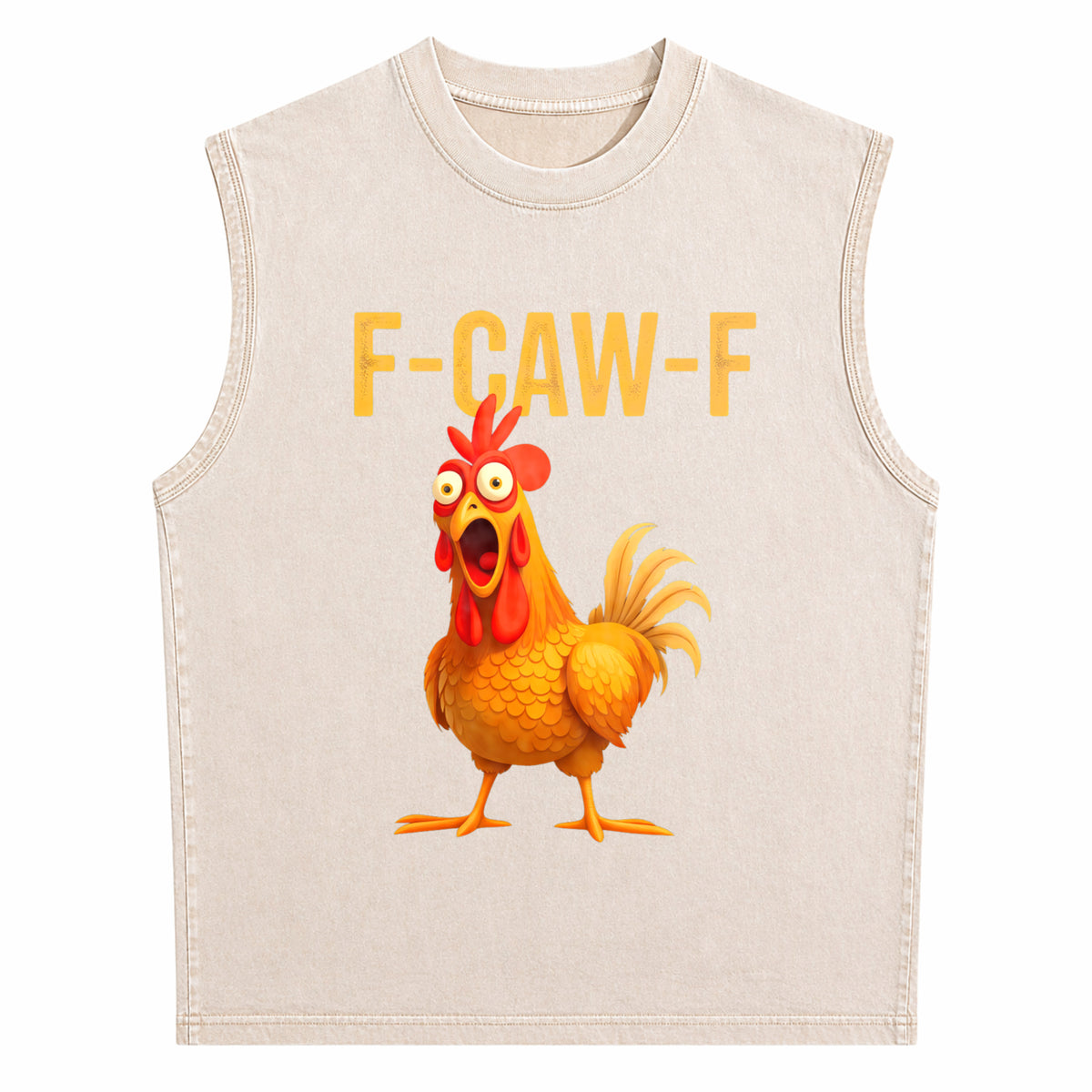 Funny Chicken Men's Washed Tank Top - product view