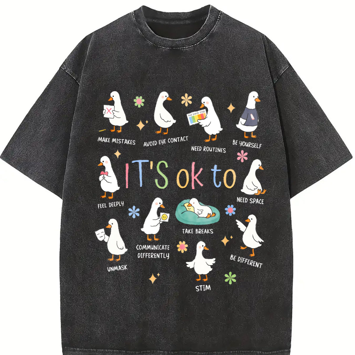 It’s Ok To Be Different Autism Goose Shirt, Autism Acceptance Comfort Colors Shirt, Special Education Teacher Tee, Neurodiversity Shirt