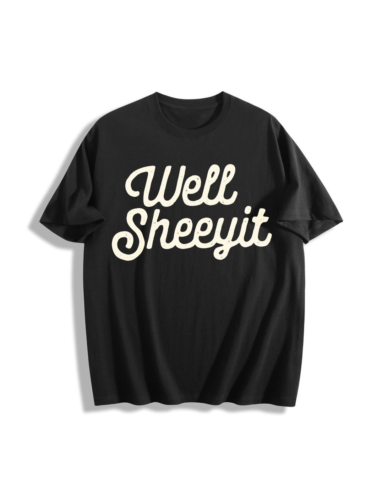 Well Sheeyit Cotton T-Shirt - Black