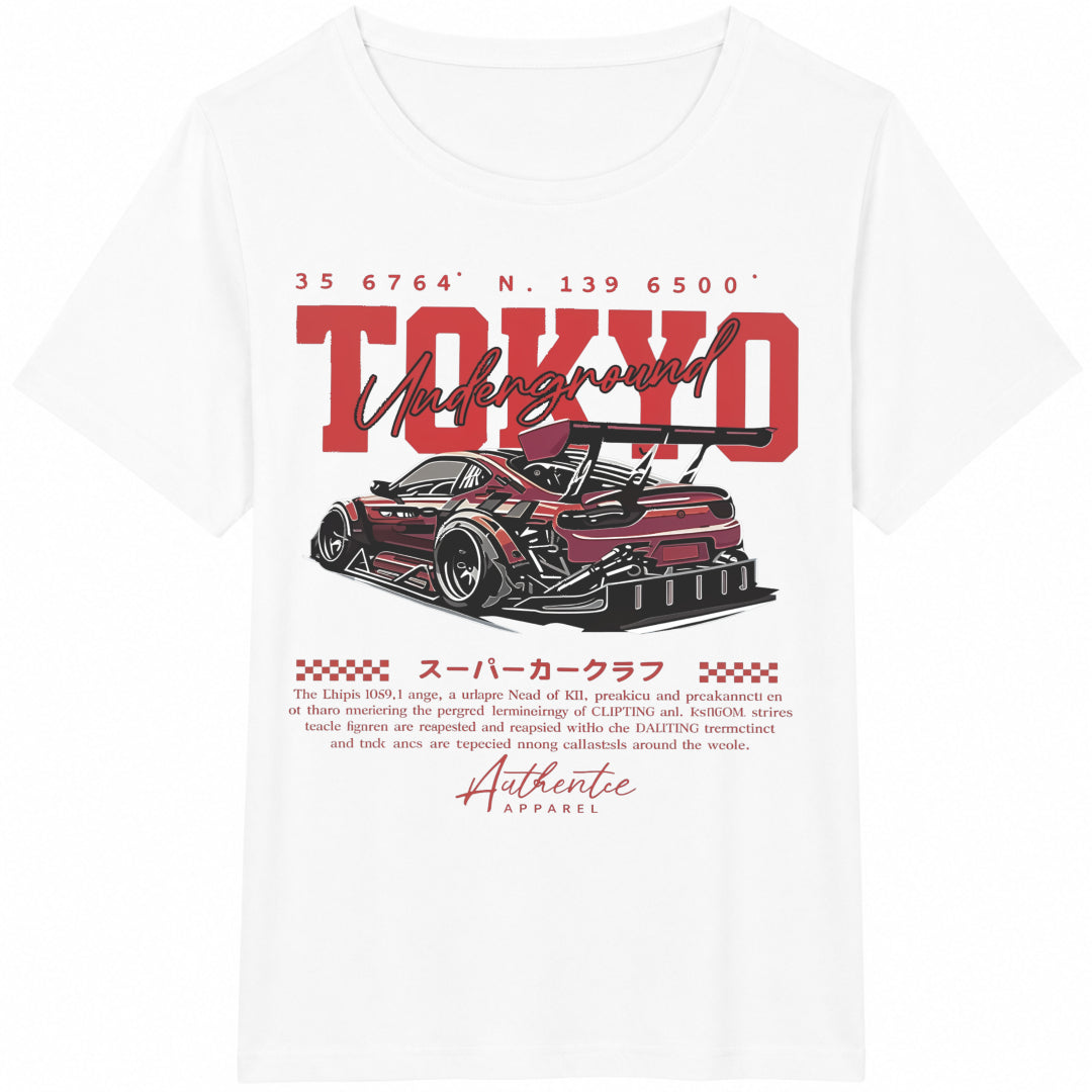 Summer New Funny Racing Car White Cotton T-Shirt - product view