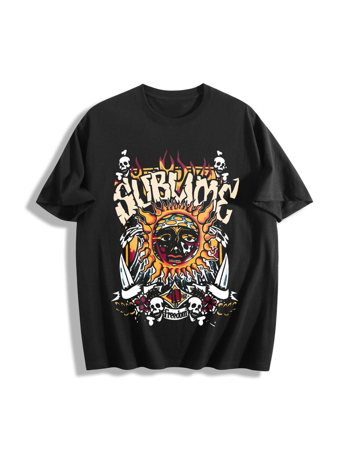 Sun Cotton T-Shirt - Black