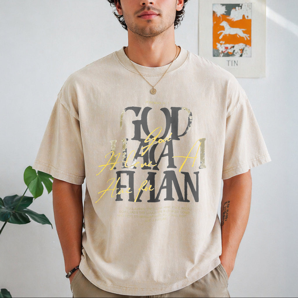 Christian - God Has A Plan Jeremiah 29:11 Vintage Washed T-Shirt - product view