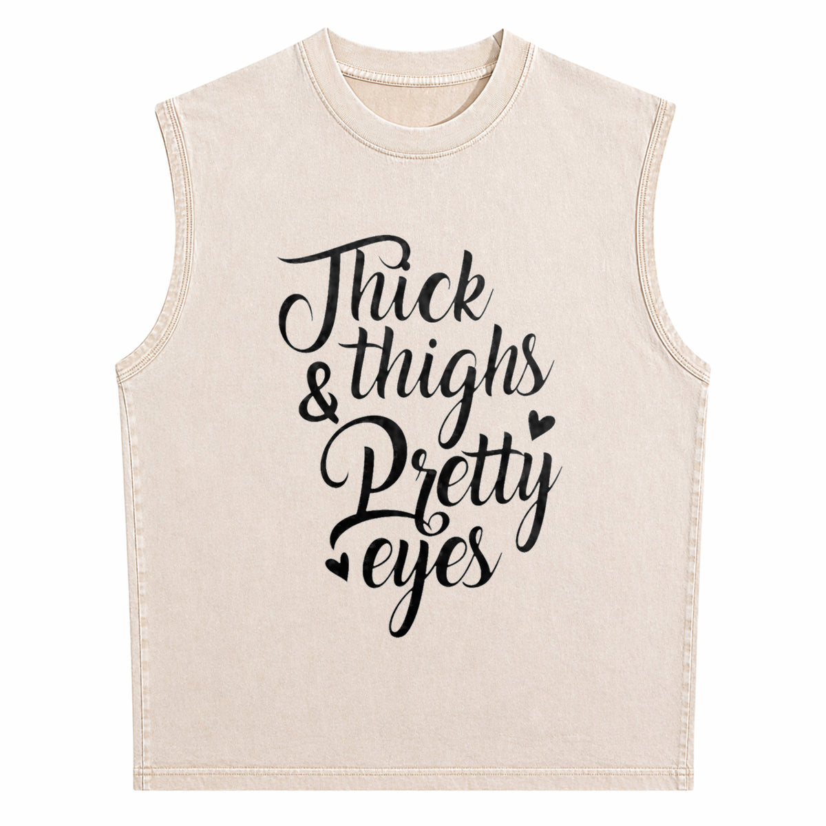 Thighs & Pretty Eyes Men's Washed Tank Top - product view