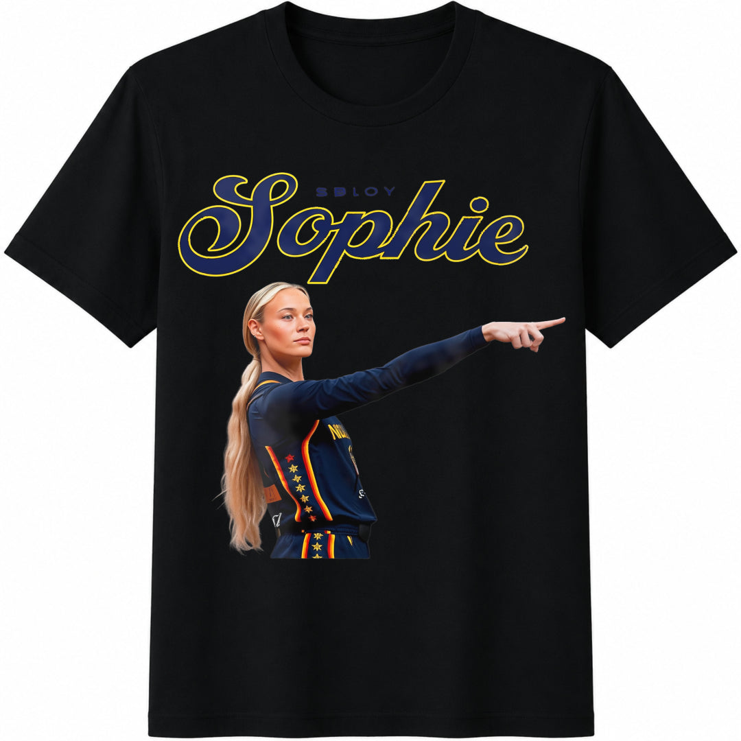 Spicy Sophie Cunningham 8 Fan Cotton T-Shirt - Black