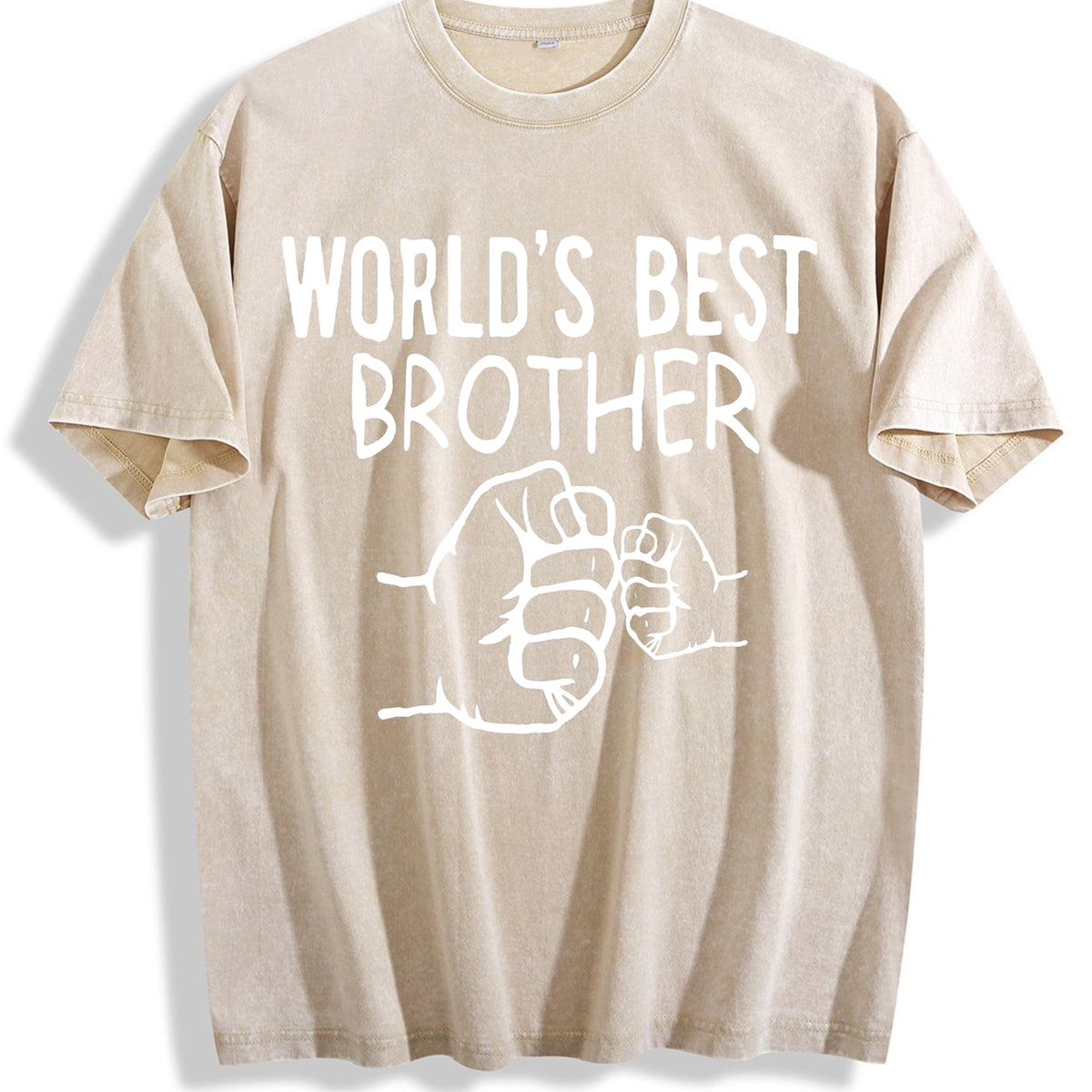 Compressed Vintage Washed T-Shirt - Beige
