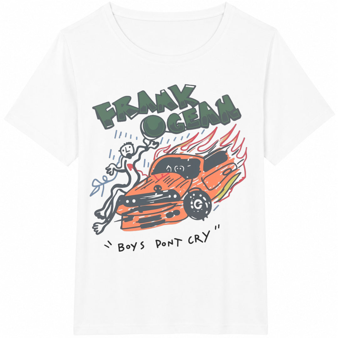 Frank O-ocean Blonde Accessories Crazy Frank Boys Don't Cry Cotton T-Shirt - product view