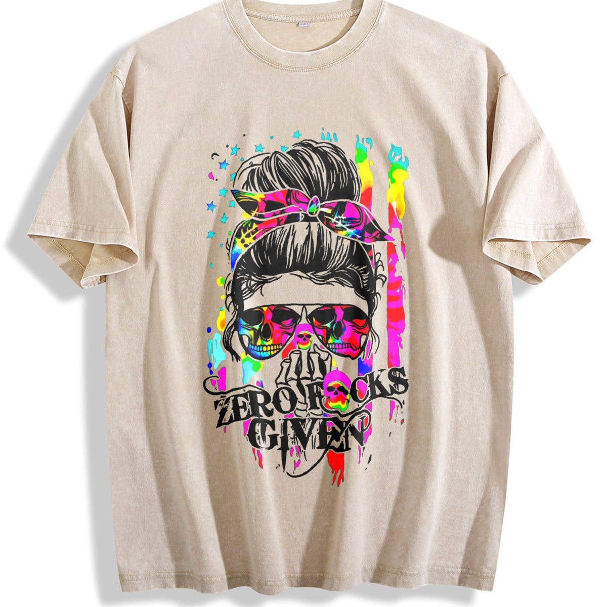 Zero S Given Vintage Washed T-Shirt - Beige