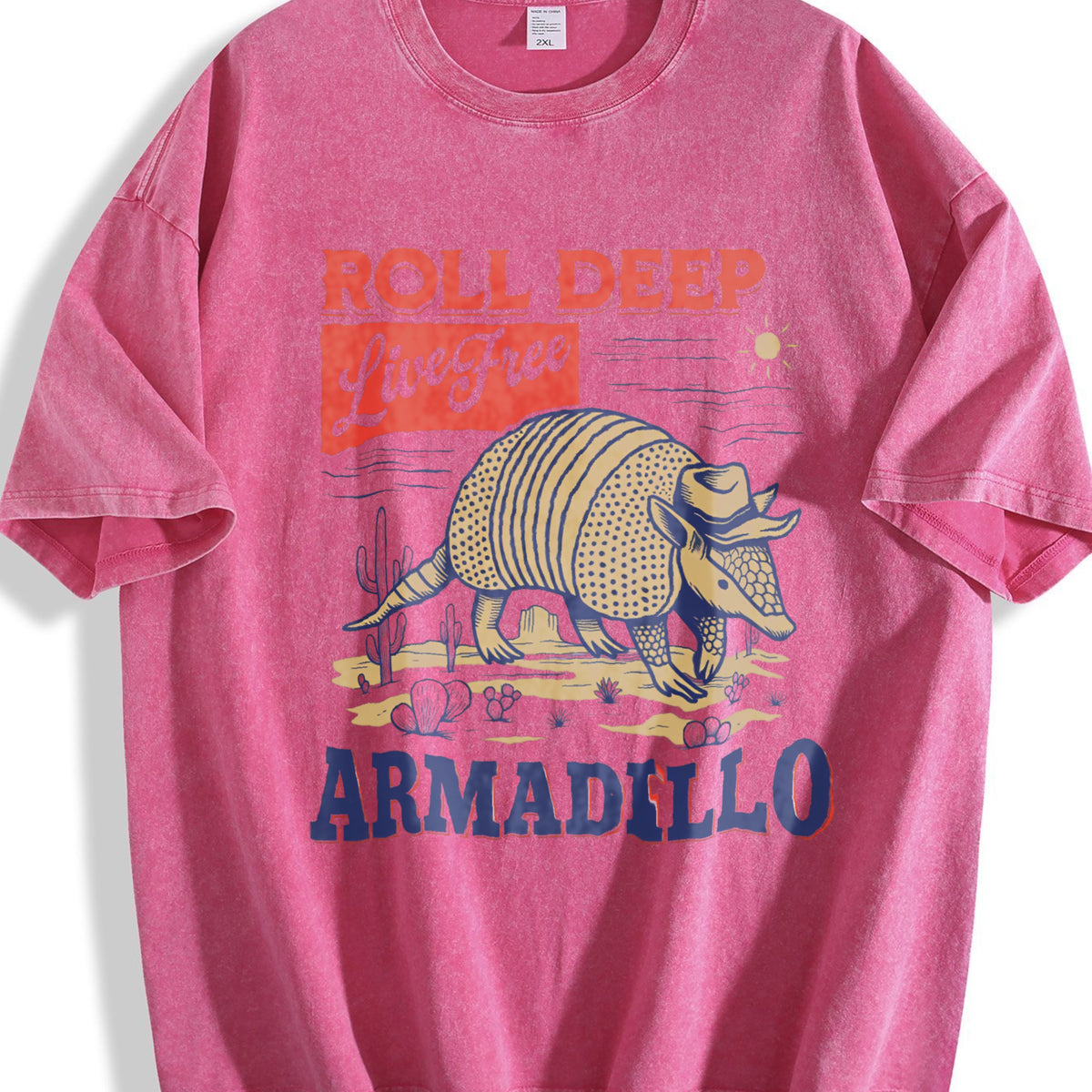 Armadillo Western Vintage Washed T-Shirt - product view