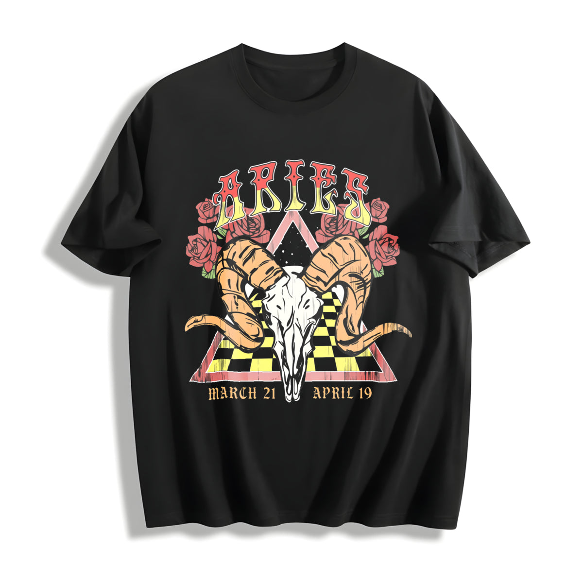 12 Zodiac Astrology Horoscope Star Sign Lucky Charm Birthday Cotton T-Shirt - product view