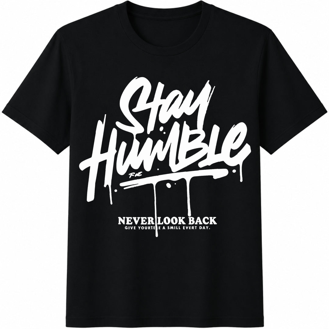 Fractyr Summer Slogan Cotton T-Shirt - Black