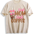 Hang In There Skull Banana Flower Beach Vintage Washed T-Shirt - Beige