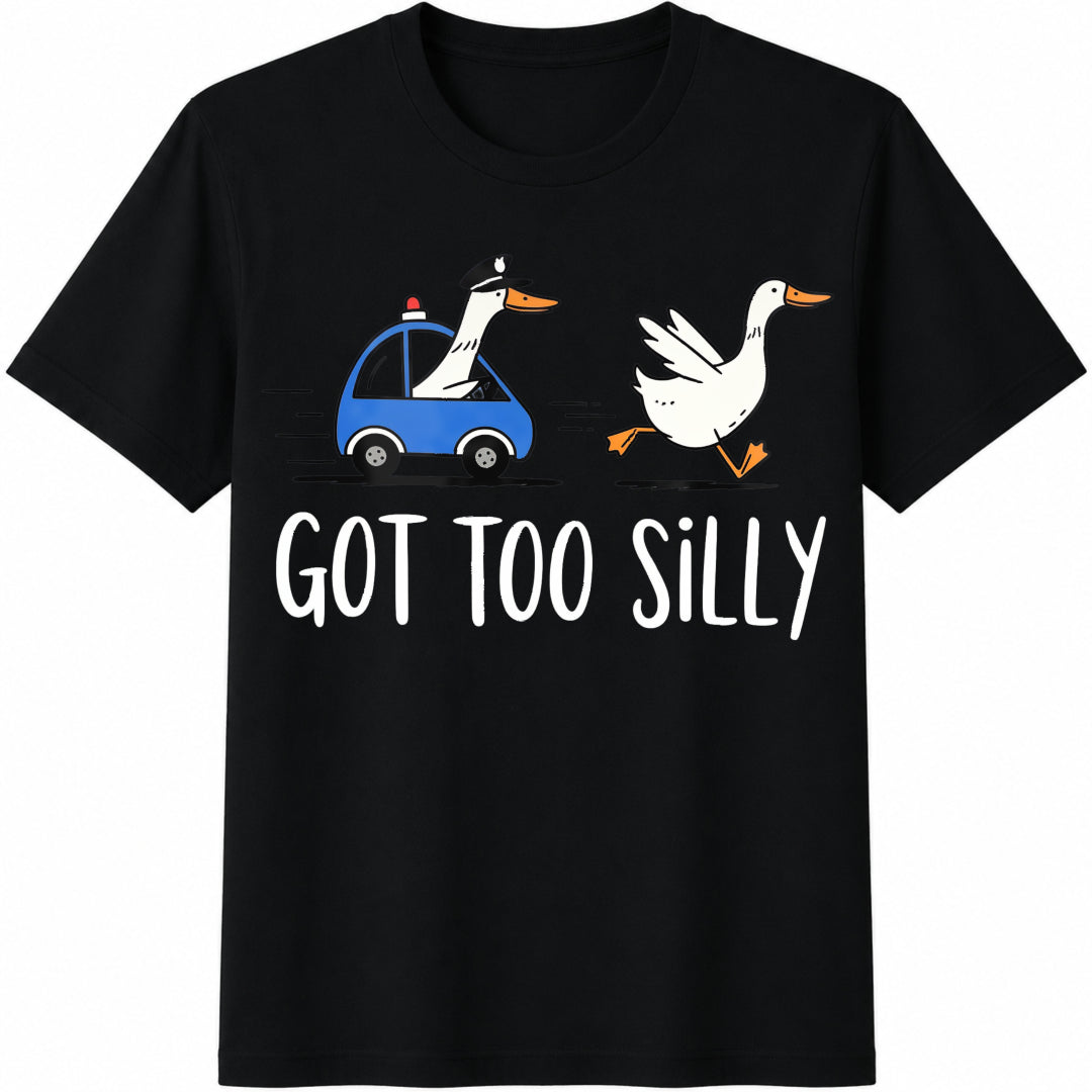 Got Too Silly Cotton T-Shirt - Black