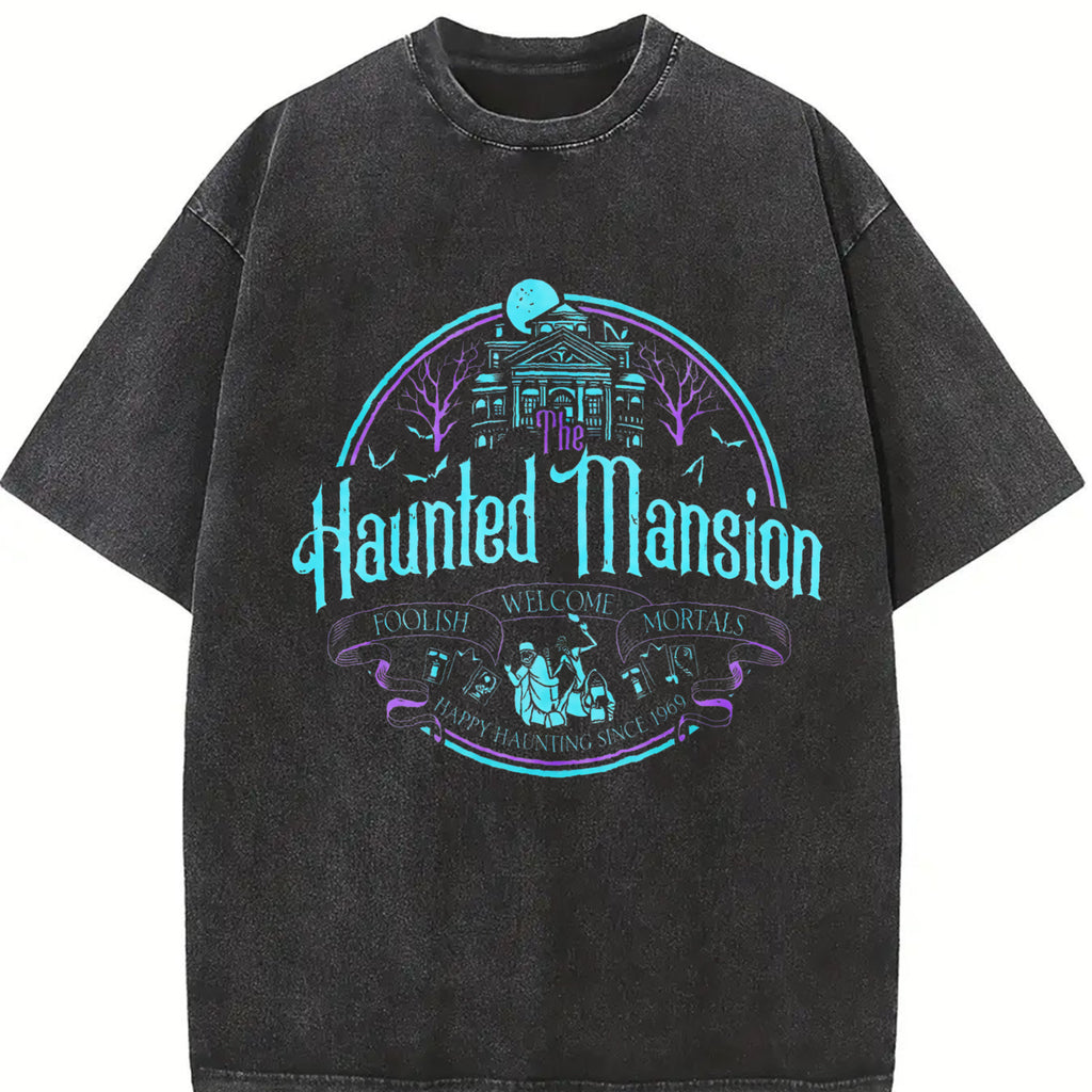 Vintage Hitchhiking Ghosts Vintage Shirt, The Haunted Mansion Halloween Tee, Welcome Foolish Mortals, Family Vacation  Trip Shirt