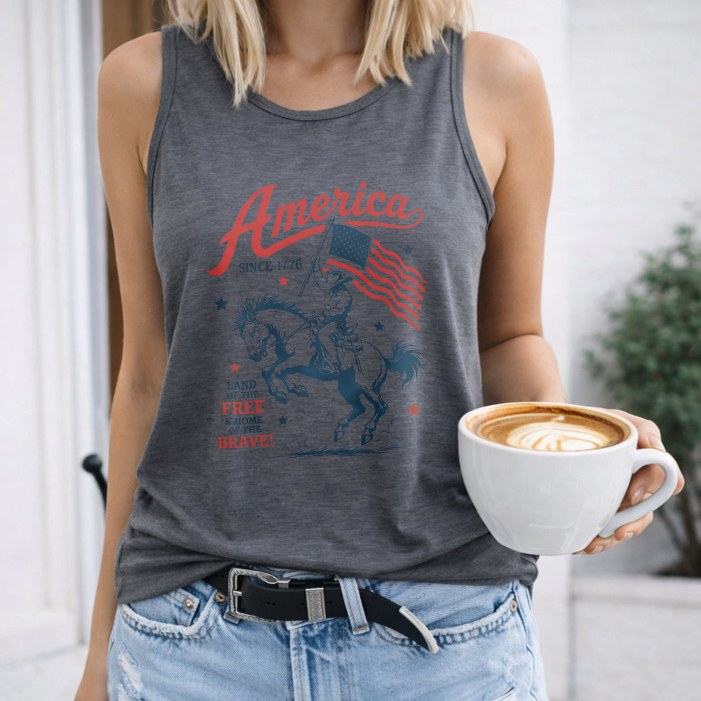 America Since 1776 Cowboy Women's Tank Top - product view