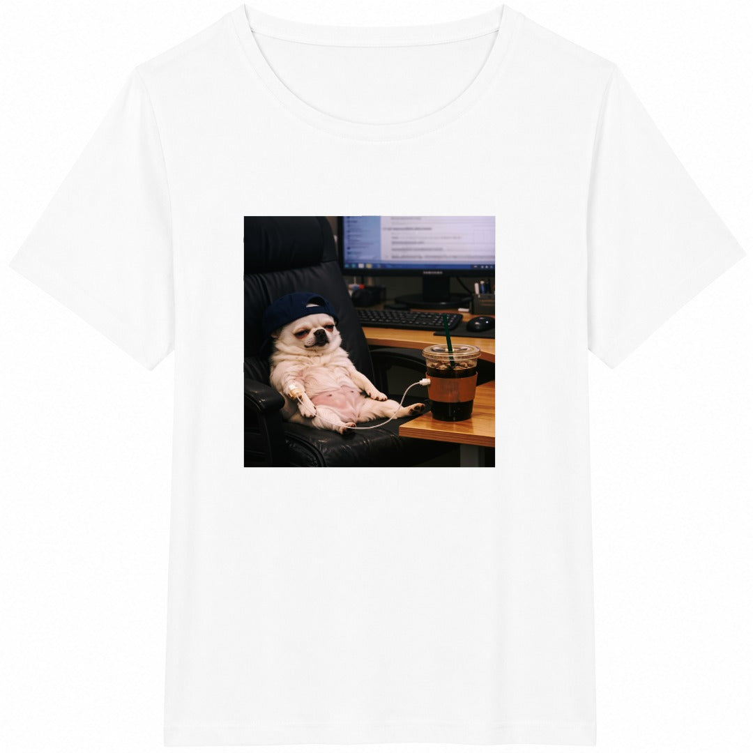 Funny Lazy Dog Cotton T-Shirt - product view