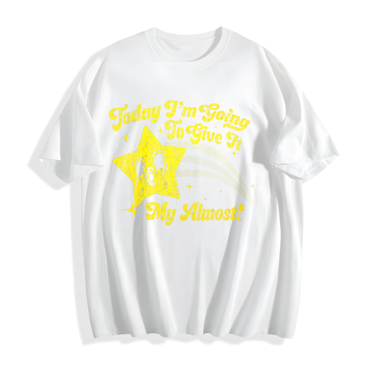 Funny Today Im Going To Give It My Almost Sarcastic Novelty Cotton T-Shirt - product view