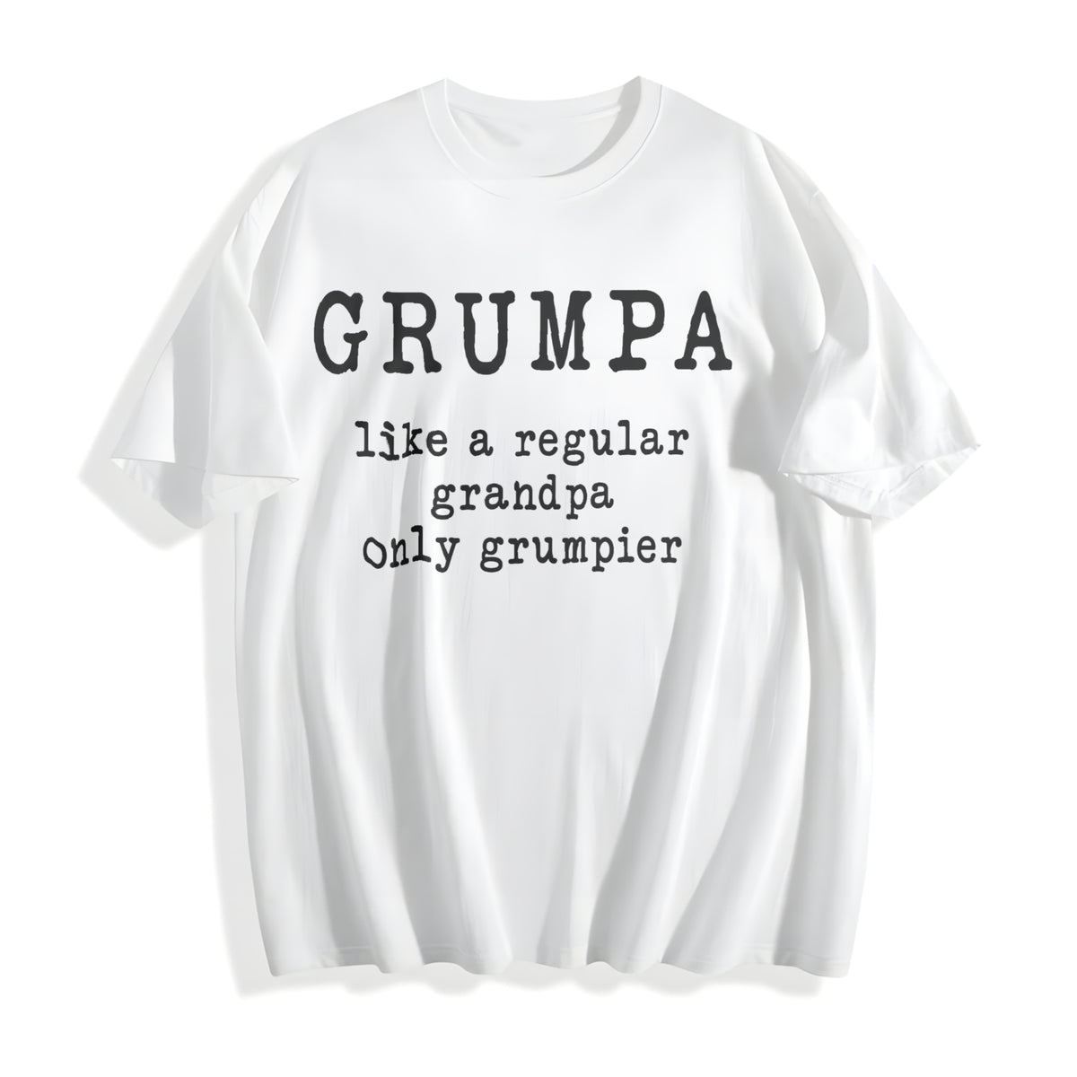 Grumpa Like Regular Grandpa Only Grumpier Funny Grandfather Cotton T-Shirt - product view