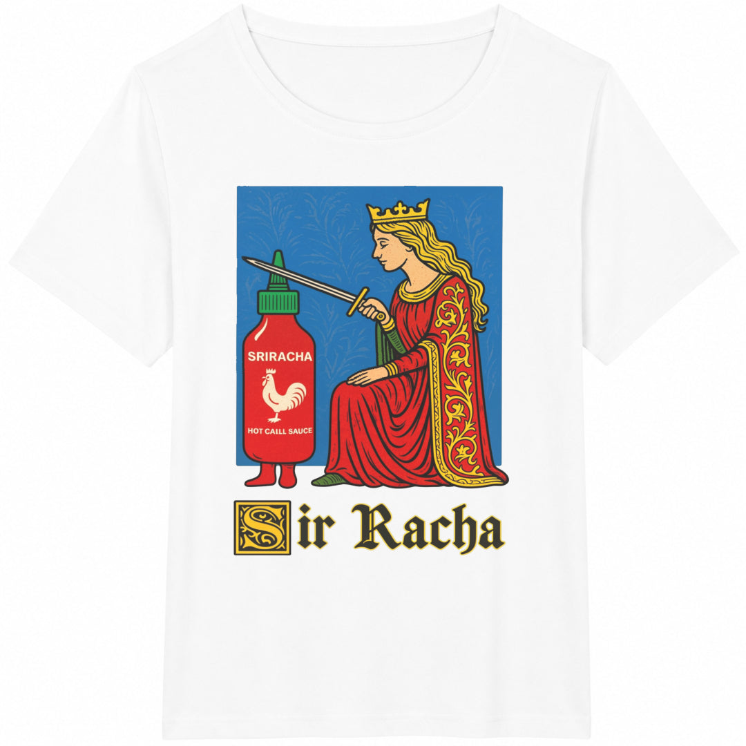 Sir Racha Funny Knight Meme Cotton T-Shirt - product view