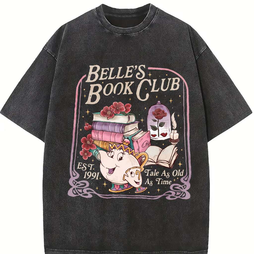 Belle's Book Club Comfort Colors Shirt, Tale As Old As Time Belle’s Book Cafe Shirt, Belle Princess Book Tee, Book Lover Gift