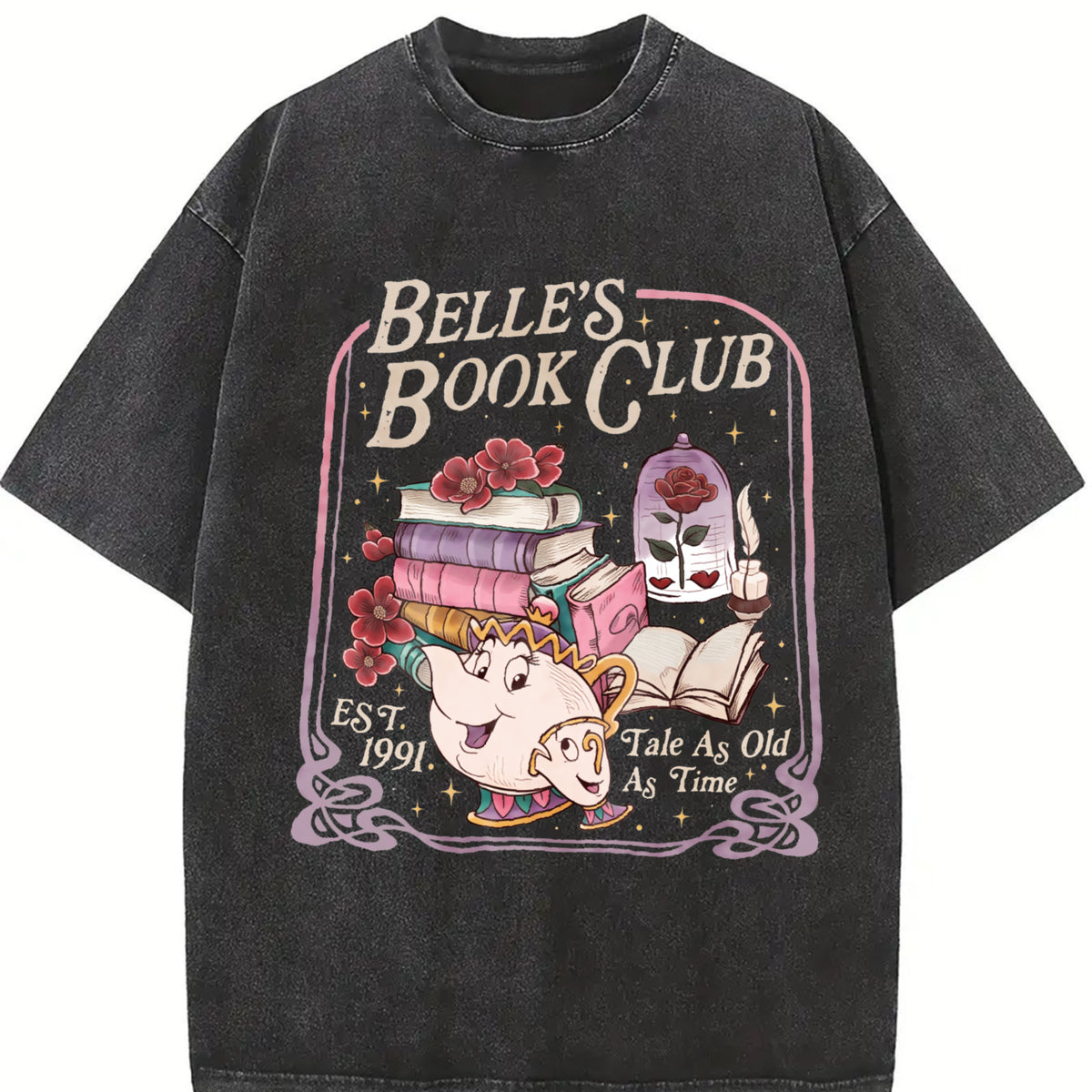 Belle's Book Club Comfort Colors Shirt, Tale As Old As Time Belle’s Book Cafe Shirt, Belle Princess Book Tee, Book Lover Gift