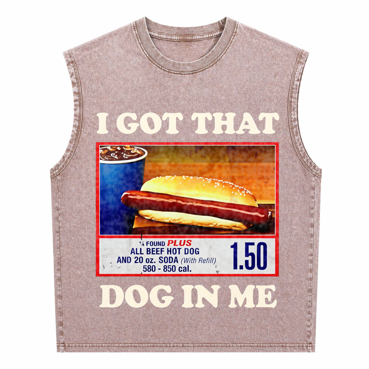 I Got That Dog In Me Funny Combo 4th Of July Meme Men's Washed Tank Top - product view