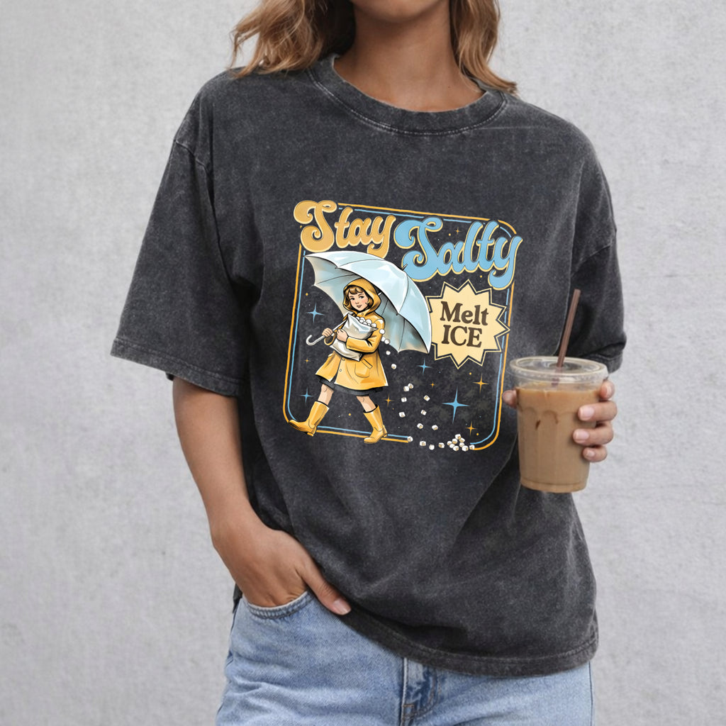 Subtle Anti Ice Stay Salty Protest T-Shirt, Keep Ice Out, Pro Immigration, Anti Trump Shirt, Melt Ice Shirt