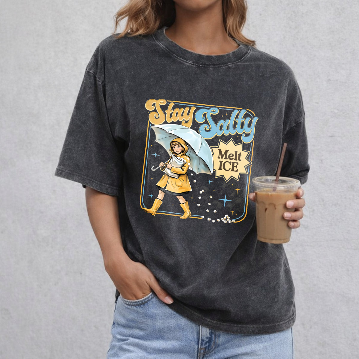 Subtle Anti Ice Stay Salty Protest T-Shirt, Keep Ice Out, Pro Immigration, Anti Trump Shirt, Melt Ice Shirt