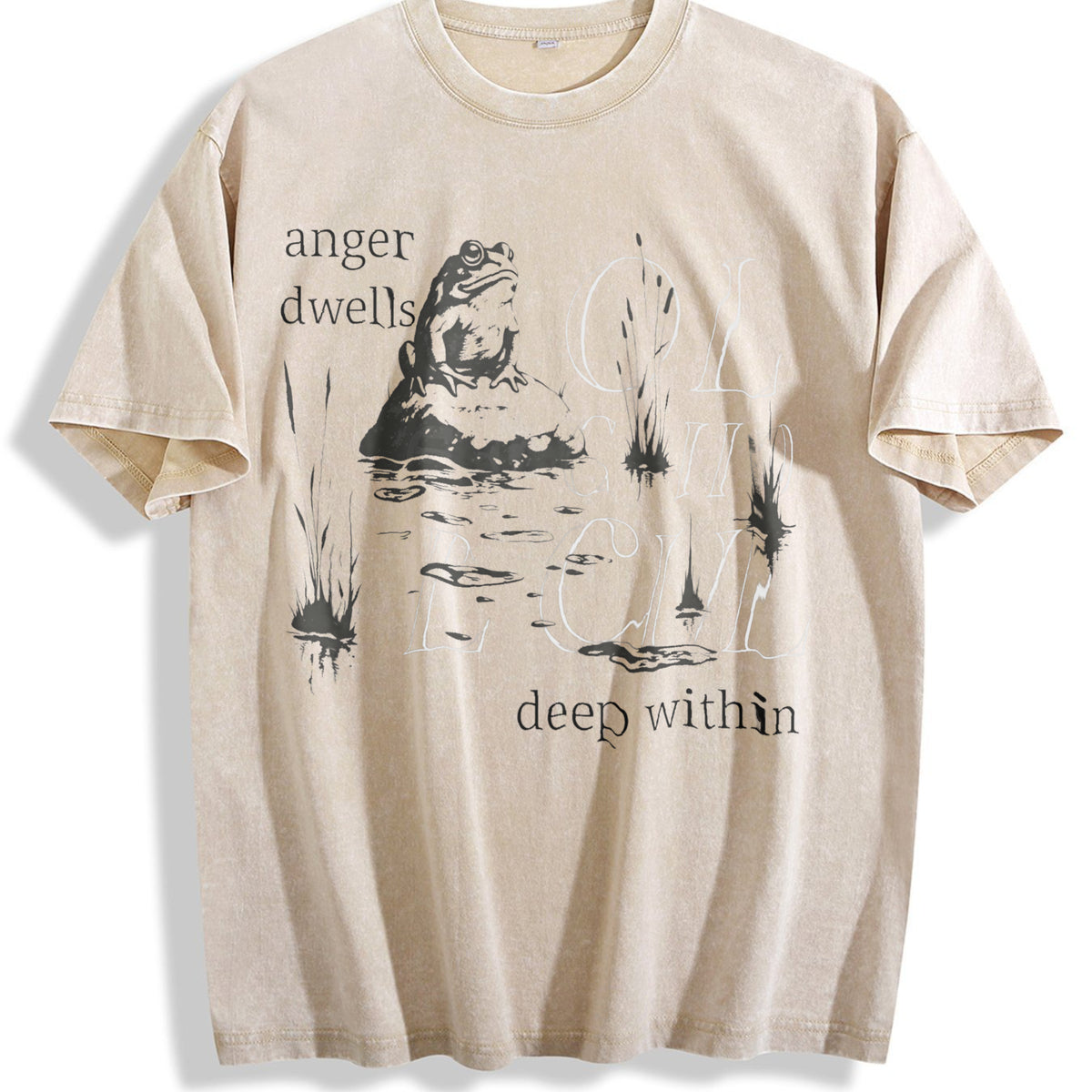 Frog Vintage Washed T-Shirt - Beige