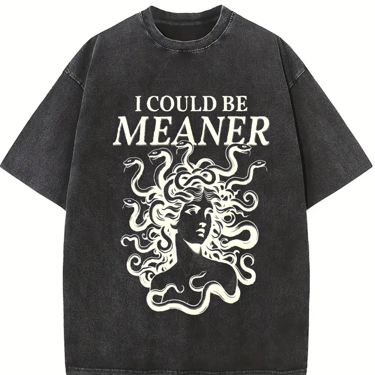 I Could Be Meaner Medusa Gorgon Shirt, Greek Mythology Sarcastic Outfit, Aesthetic Weirdcore Clothing, Adult Humor Gag TShirt