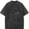 valentine shirts Manga Black Clover Yami Sukehiro Printed Tee Men Short Sleeve Clothing Washed Cotton T-shirt Plus Size Streetwear Best Selling