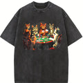 The Poker Cat Comfort Color, Gift For Men Women, Crew Neck, Menswear Top, Womenswear Top Underwear Streetwear