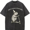 Comfort Colors Off To Cause A Kerfuffle Shirt Funny Groundhog Scooter Tshirt Silly Animal Mental Health Tee Adult Humor Sarcastic T-Shirt