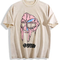 Rapper Mf Doom Madvillain Metal Mask Face Hip Hop Rap Vintage Washed T-Shirt - Beige