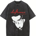 Unisex Deftones Vintage Washed Graphic T-Shirt – Retro Rock Style Tee, Casual Short Sleeve Streetwear Top