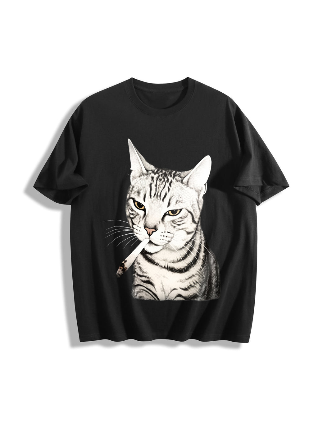 Cool Cat Cotton T-Shirt - Black