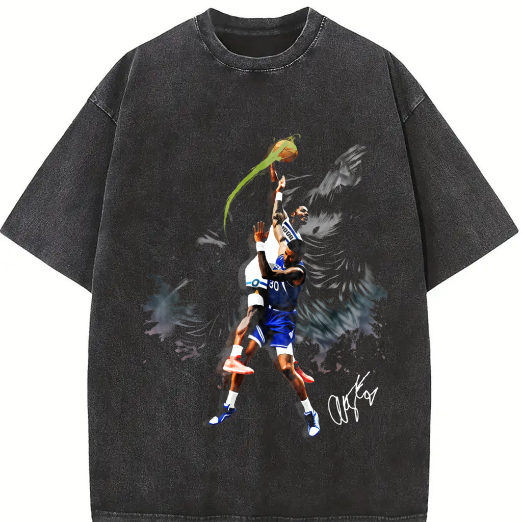 Anthony Howling Wolves Dunk Custom Design Graphic T-Shirt Crewneck Cotton