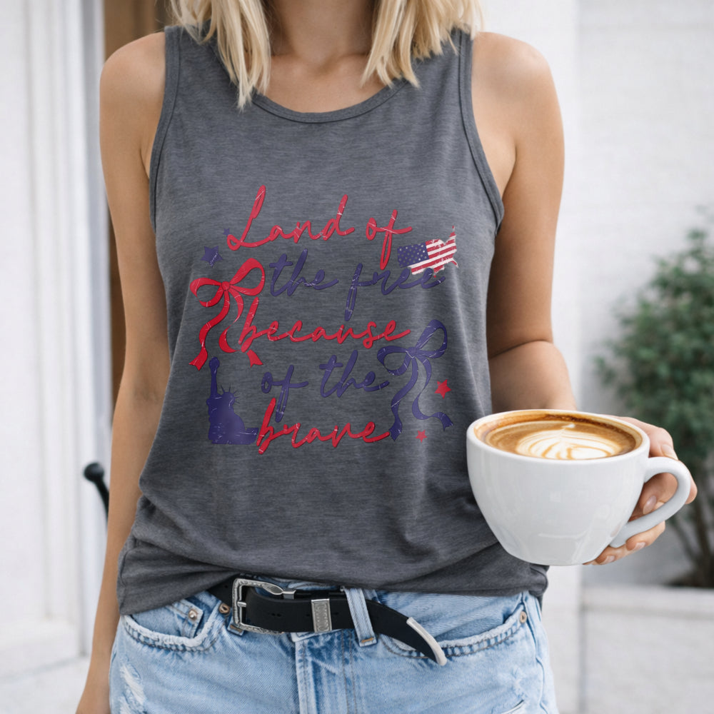 Land Of The Free Because Of The Brave Women's Tank Top - product view