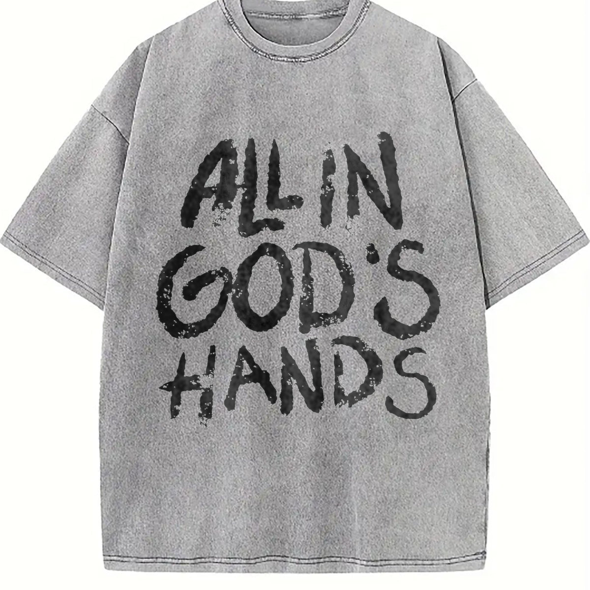 All In God's Hands Faith Vintage Washed T-Shirt - product view