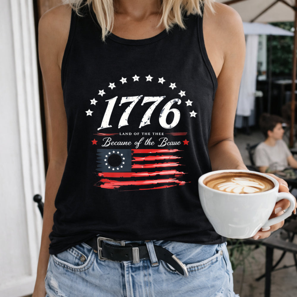 Land Of The Free Women's Tank Top - Black