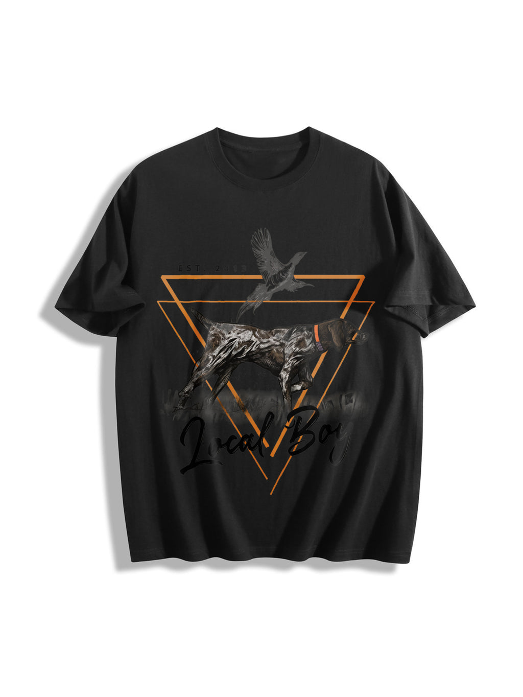 Local Boy High Tail Cotton T-Shirt - Black