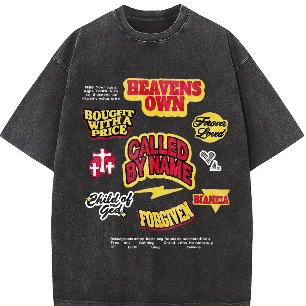 Christian Cross Vintage Washed T-Shirt - product view