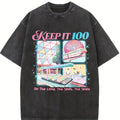 Comfort Colors Keep It 100 T-Shirt, The Land The Seas The Skies WDW Tshirt, Retro Magic Kingdom Theme Park Tee, WDW Family Trip Gift Graphic Tees